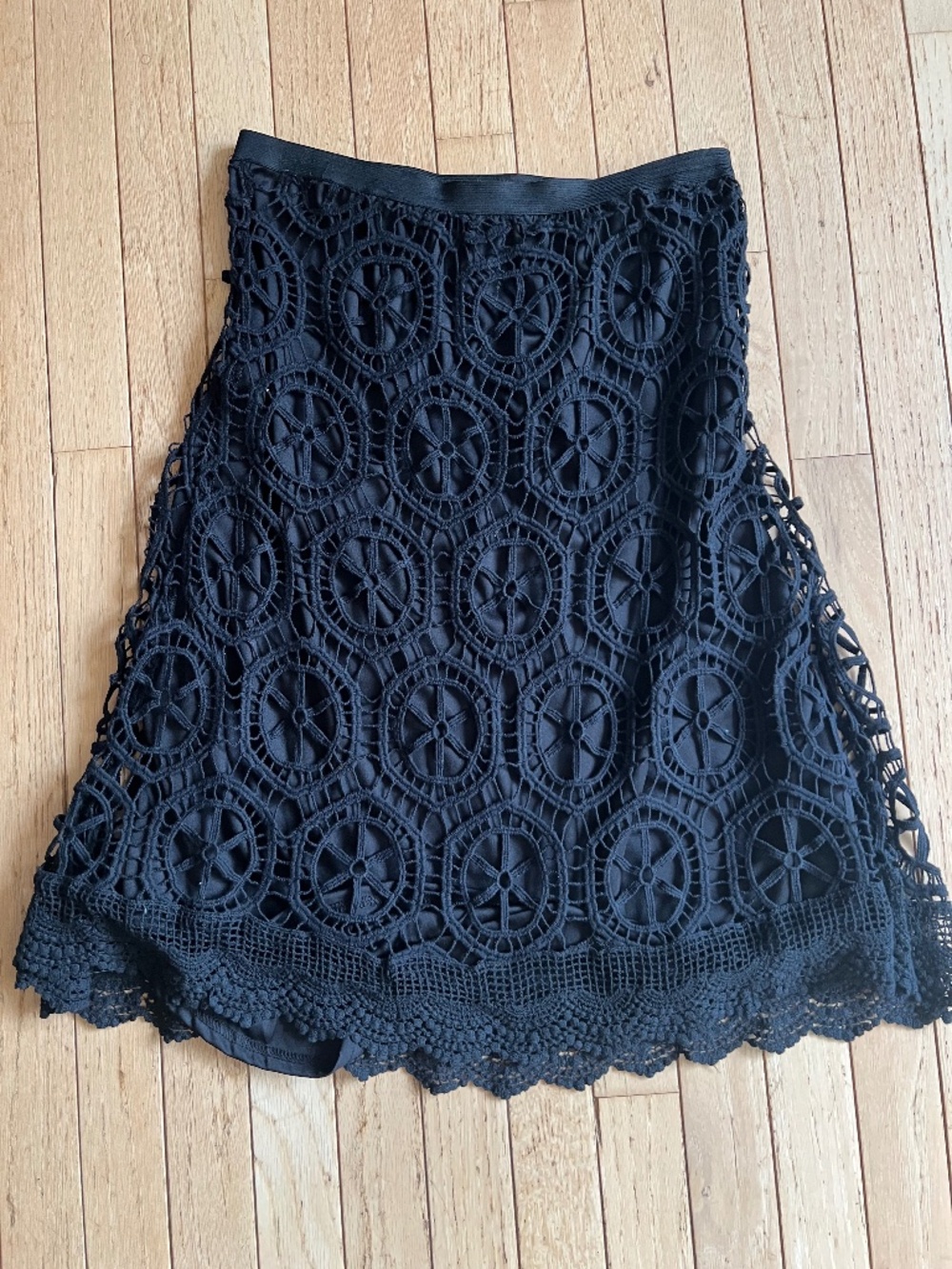 Cato black, lined, size small knee length skirt